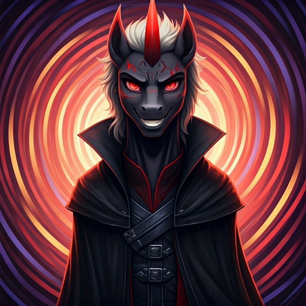 Mysterious Pony Lord in Dark Fantasy Wonderland