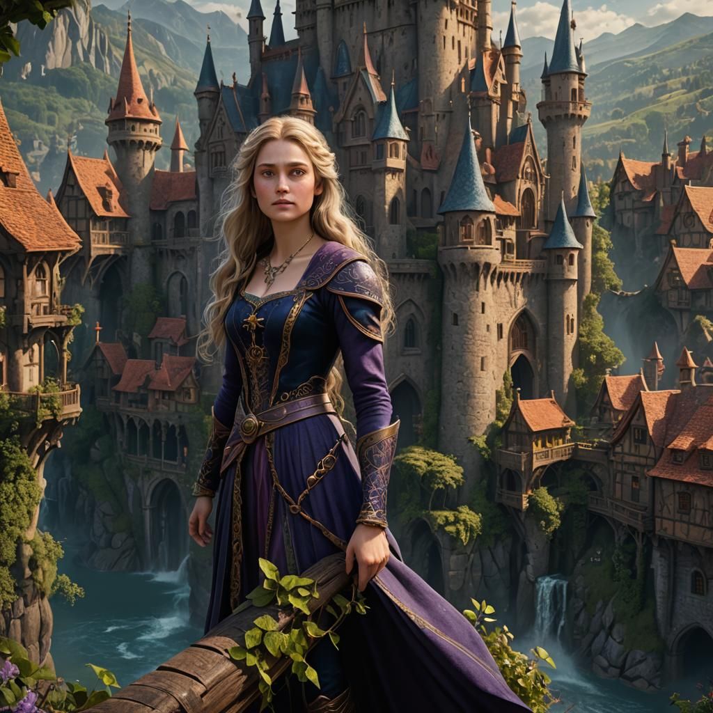 Rapunzel's Daughter: Detailed Fantasy Concept Art