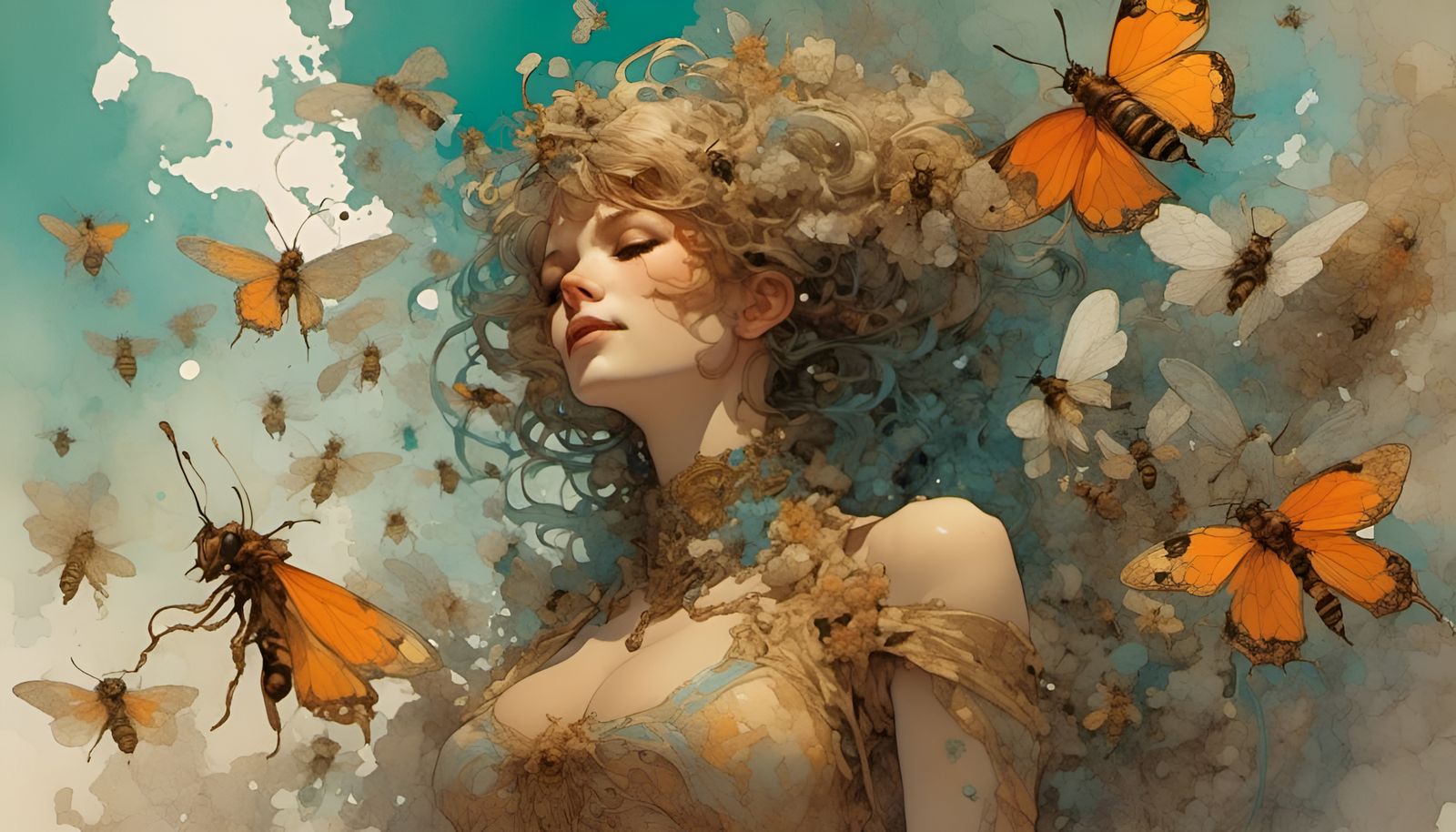 Queen Bee: A Swarm of Bees Concept Art