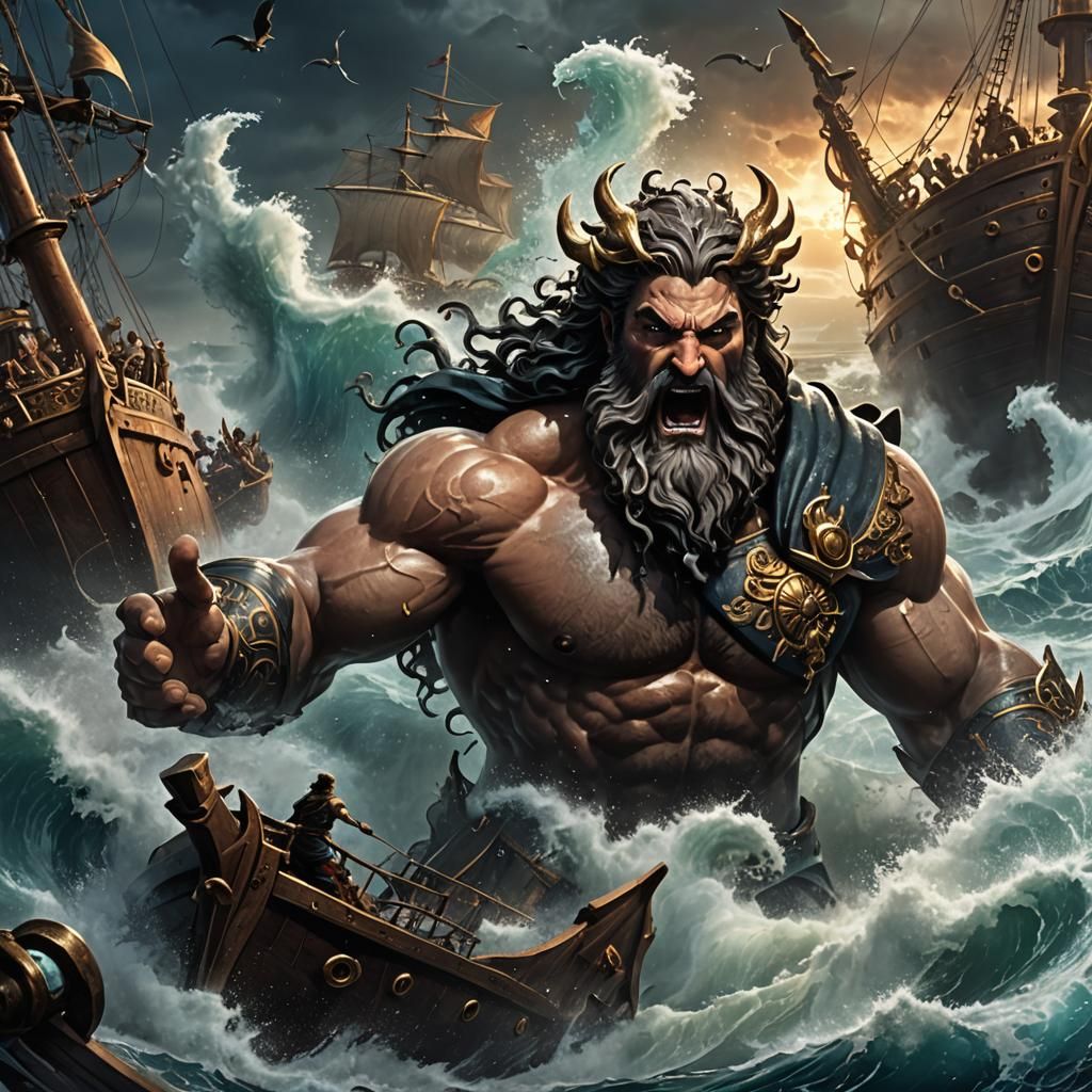 Poseidon's Wrath: Dark Fantasy Sea God