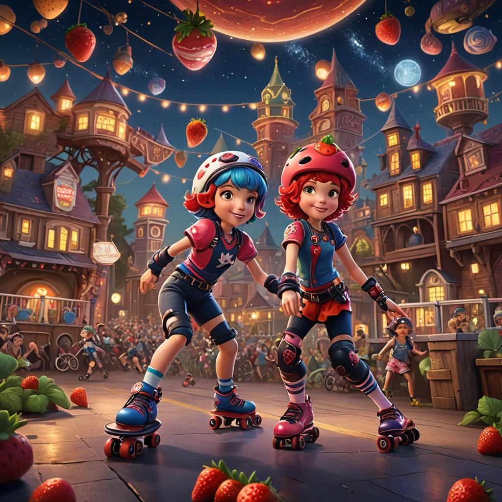 Strawberry Shortcake Roller Derby Under the Stars