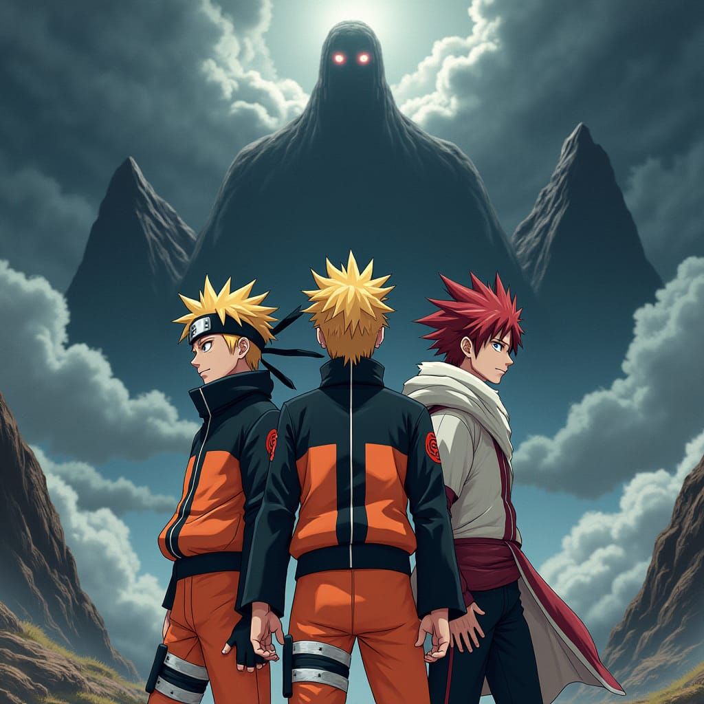 Anime Heroes United in Epic Battle Stance