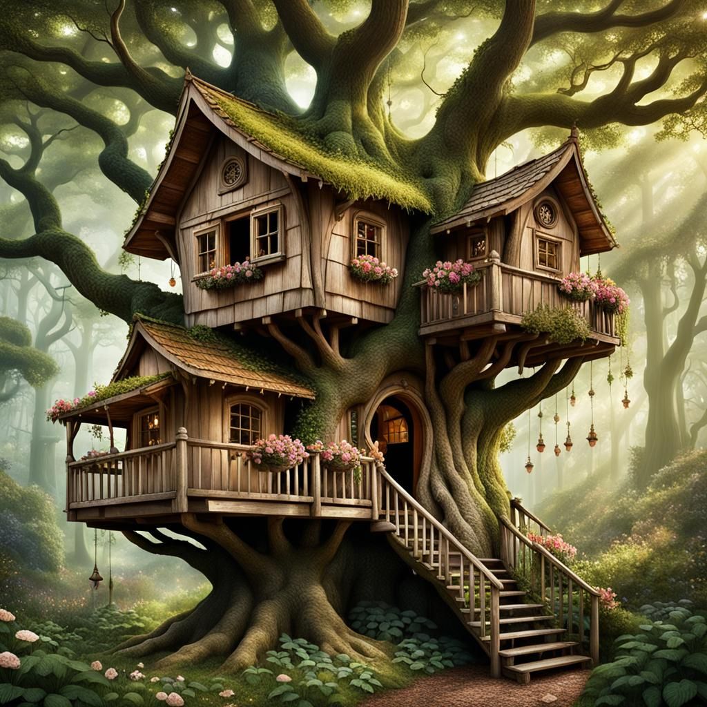 Enchanting Treehouse in Fairytale Forest