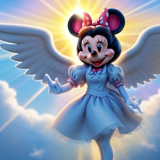 Minnie Mouse Guardian Angel in Heaven