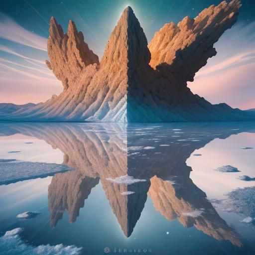 Colossal Deity on Salar de Uyuni: Surreal Landscape