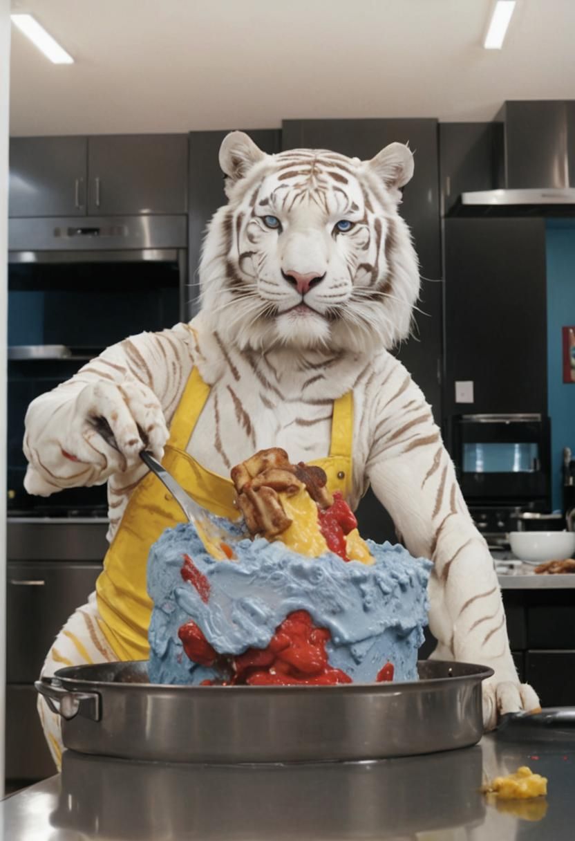 White Tiger Cooking Siegfried and Roy in Pop Art
