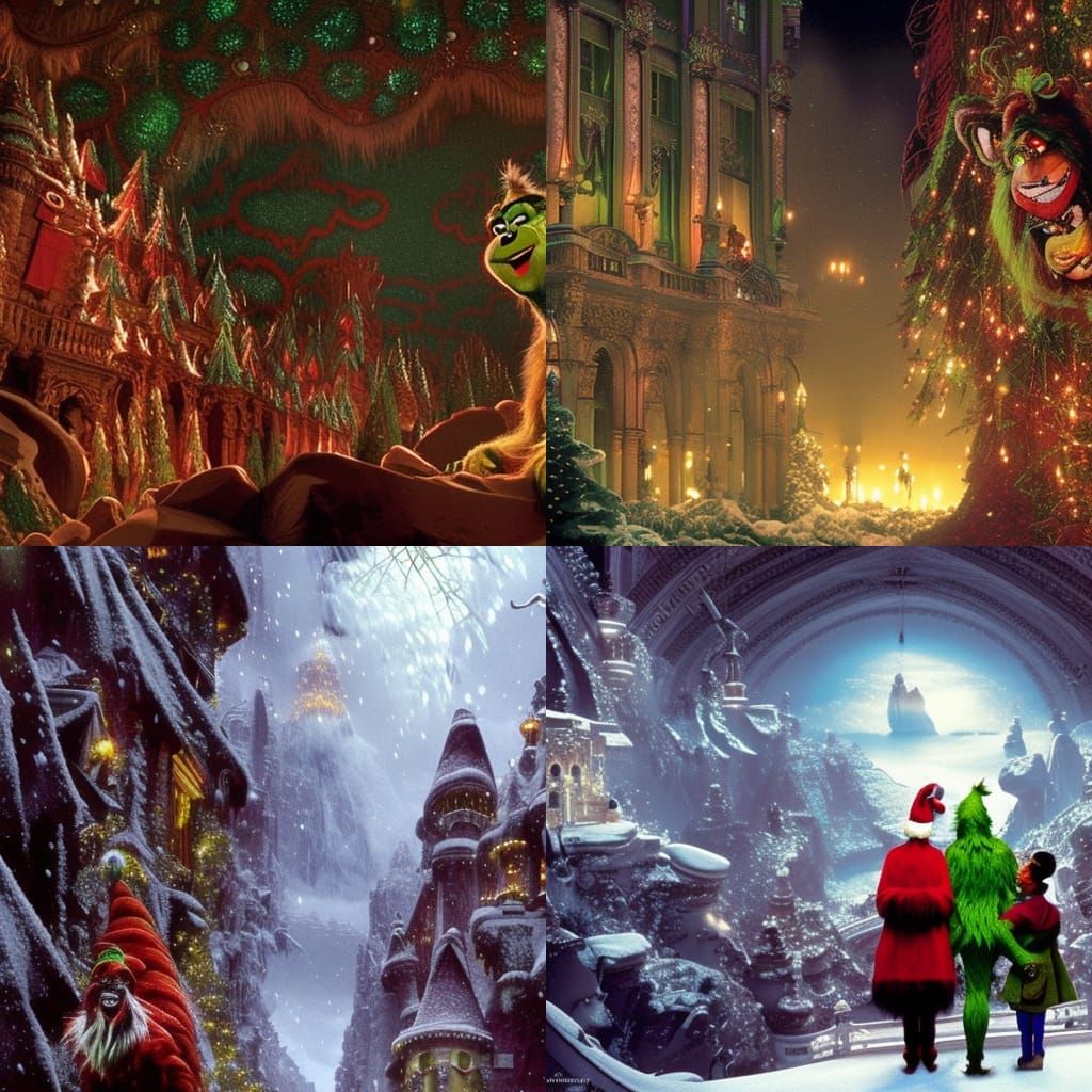 Dramatic Digital Painting of The Grinch