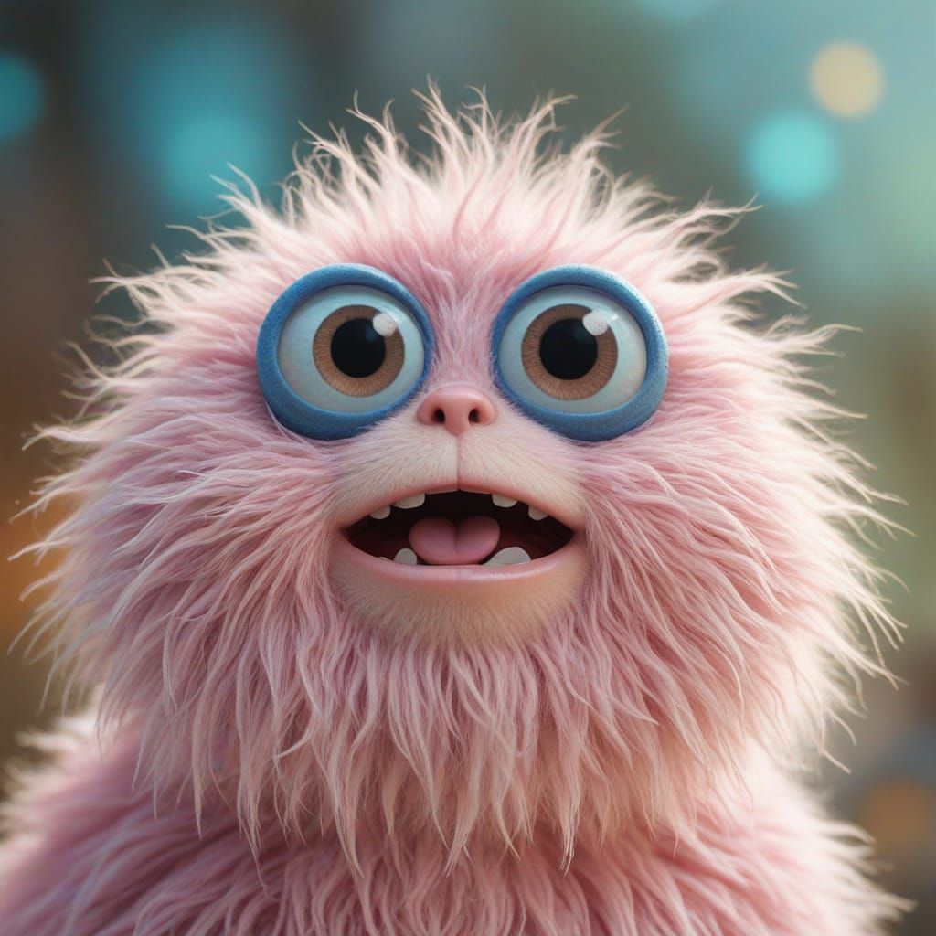 Pixar-Inspired Cyclops Portrait in Pastel Hues