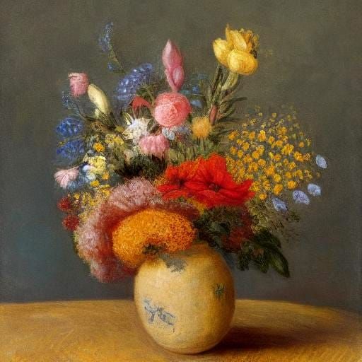 Bread and Wine Still Life