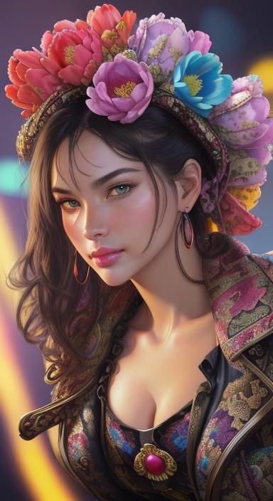 Professional Portrait of Four Ladies in Hyperrealistic Style