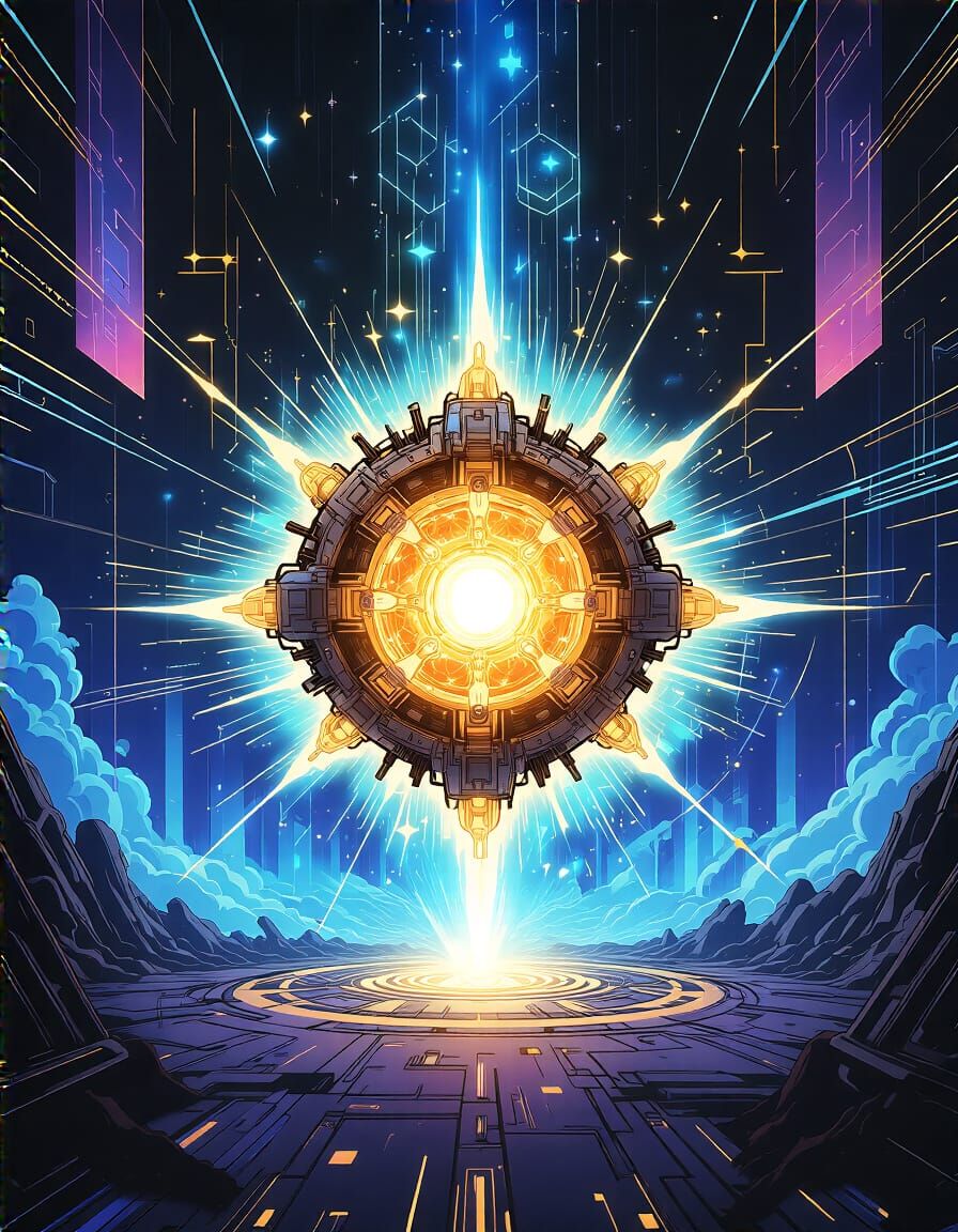 The SOl Engine Authority AI Core Anime Style