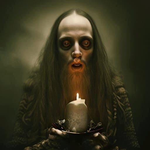 Necronomicon: Black Magic Codex in Alchemist Library