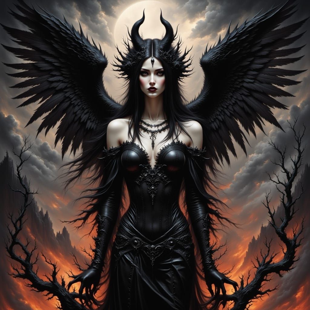 Vampire Princess in the Style of Luis Royo