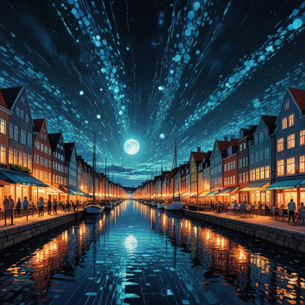 Copenhagen Seaside Boulevard: Holographic Astral Illustratio...