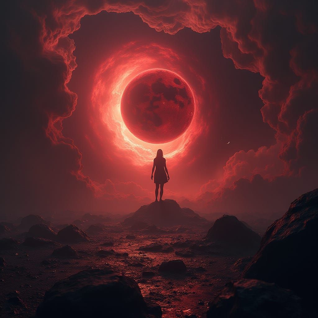 Cosmic Heart: Surreal Dark Energy Landscape