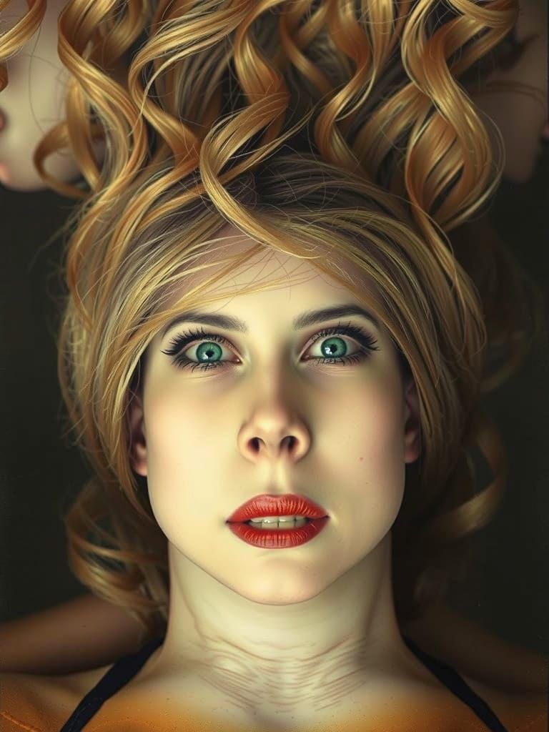 Inverted Portrait in Filmic Color Palette