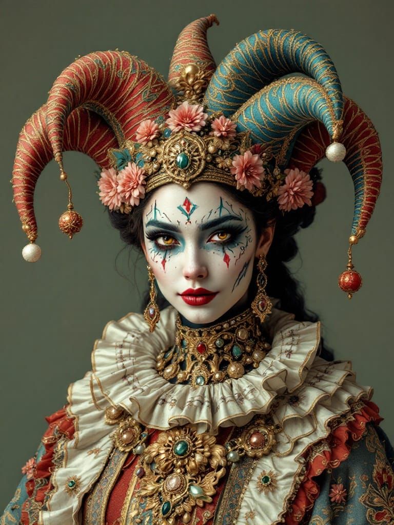 Regal Jester in Ottoman Splendor