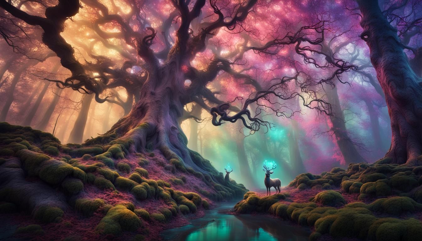Enchanted Woodland Scene in Augmented Reality