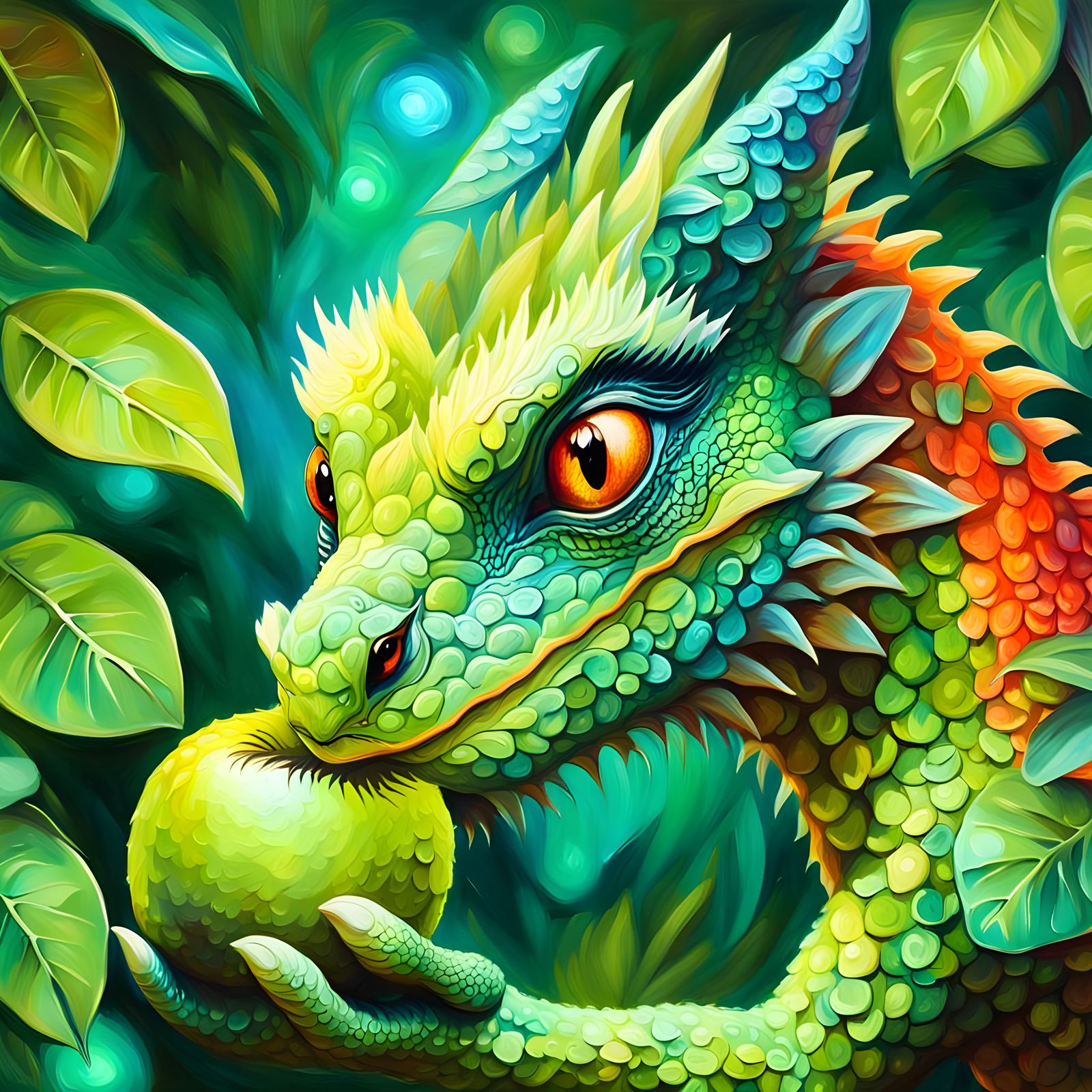 Dragon Kiwi Textural Fusion