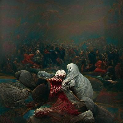 Violent Horror Scene Inspired by Gustave Doré