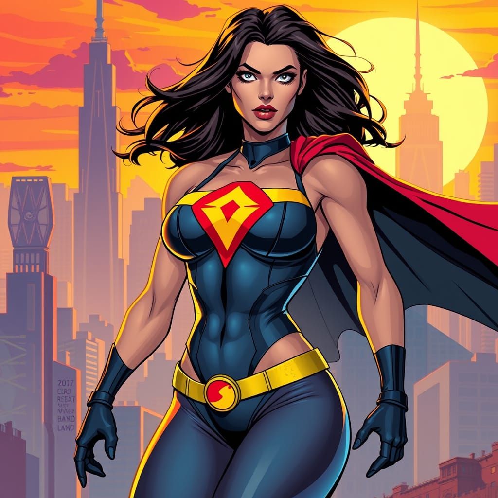 Superheroine in High-Tech Bikini Costume