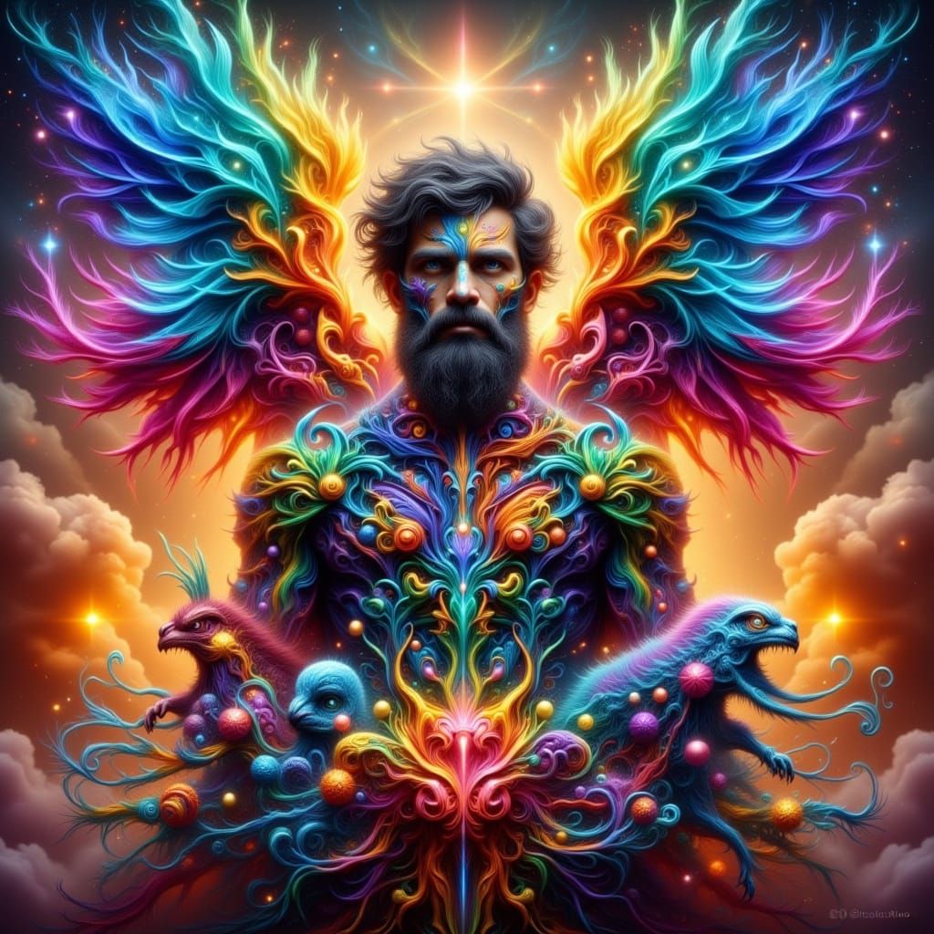 Colorful Pride Celebration: Digital Rainbow Art