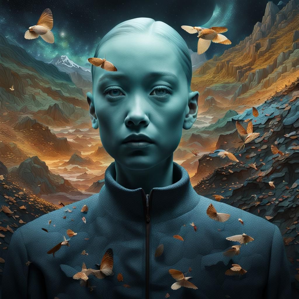 Introspective Figures in 8K Digital Art