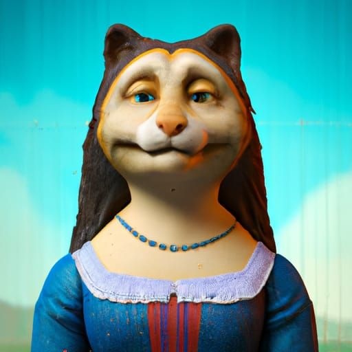 Mona Lisa as Cat: Pixar Disney Concept Art
