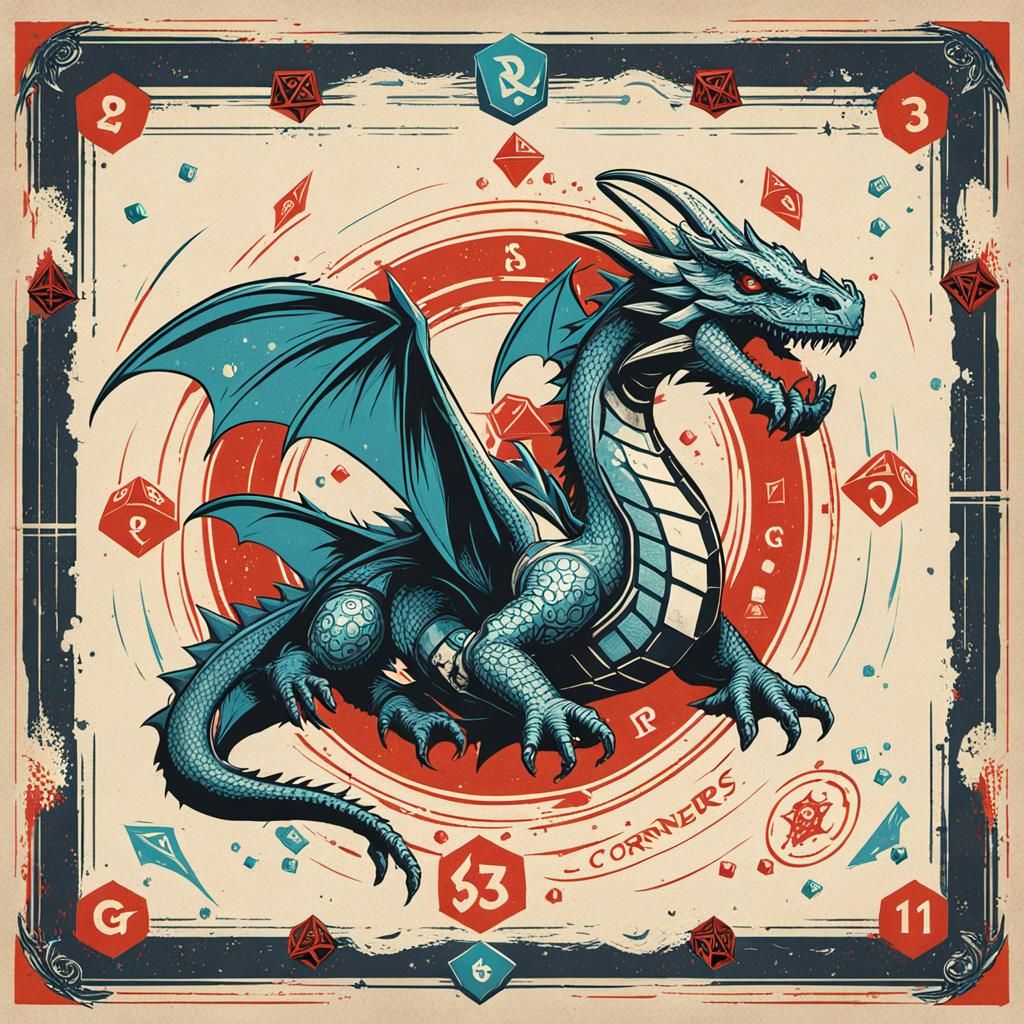 Dungeons & Dragons Vintage Style Poster