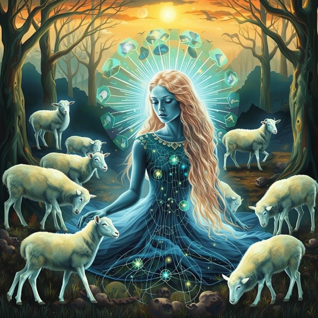 Glowing Human Bio Art Collage in 8K