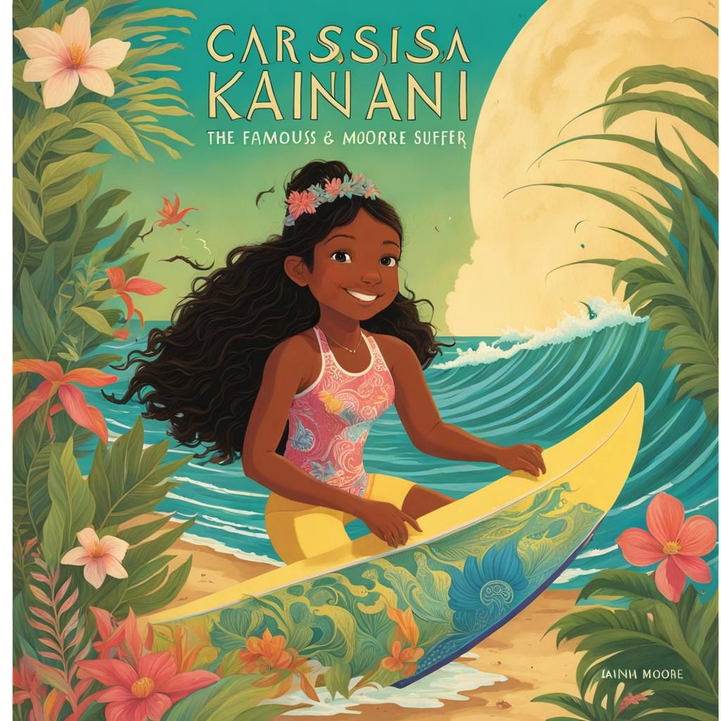 Intricate Fairy Tale Illustration of Surfer Carissa Moore