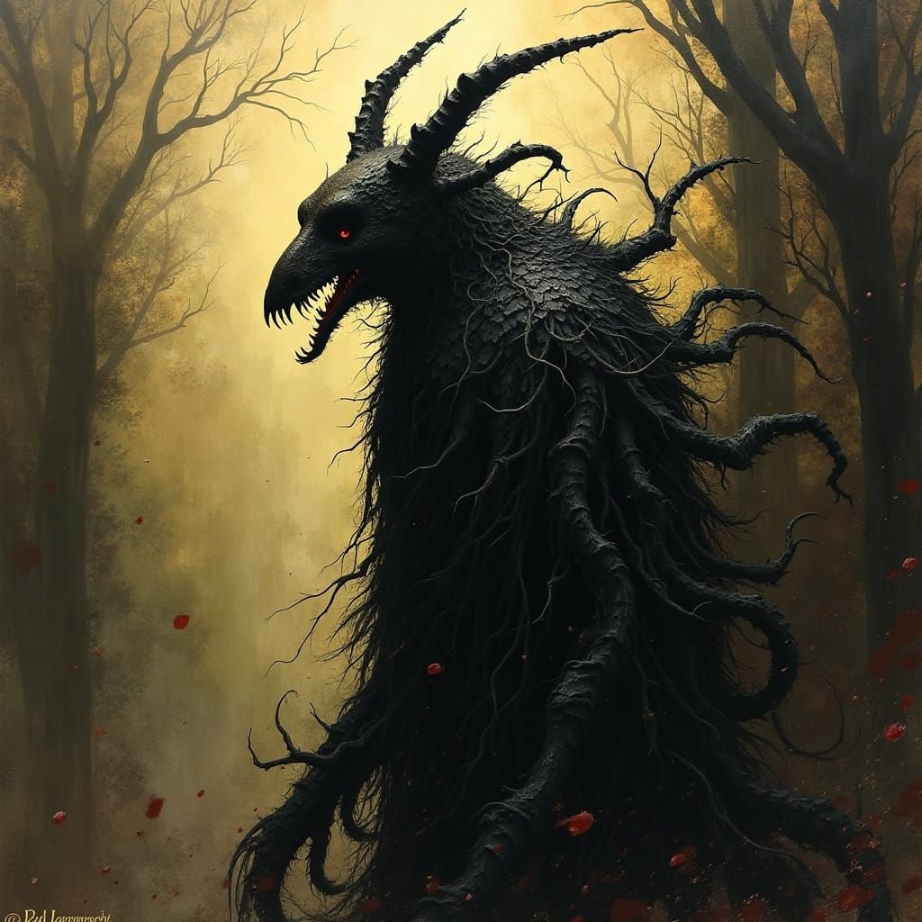 Dark Fantasy Illustration in a Mysterious Atmosphere