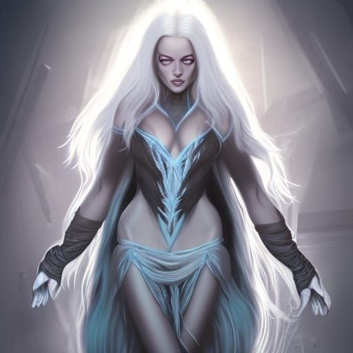 Killer Frost: Young Woman in Dark Fantasy Art