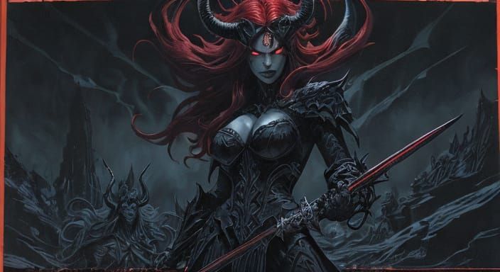Gothic Women Stand Tall in Dark Fantasy Comic Book Art