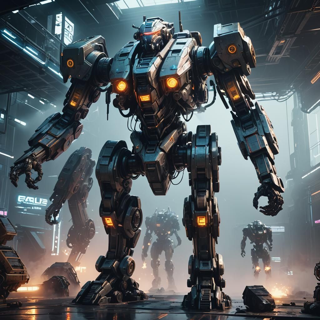 Cyberpunk Mech Concept Art