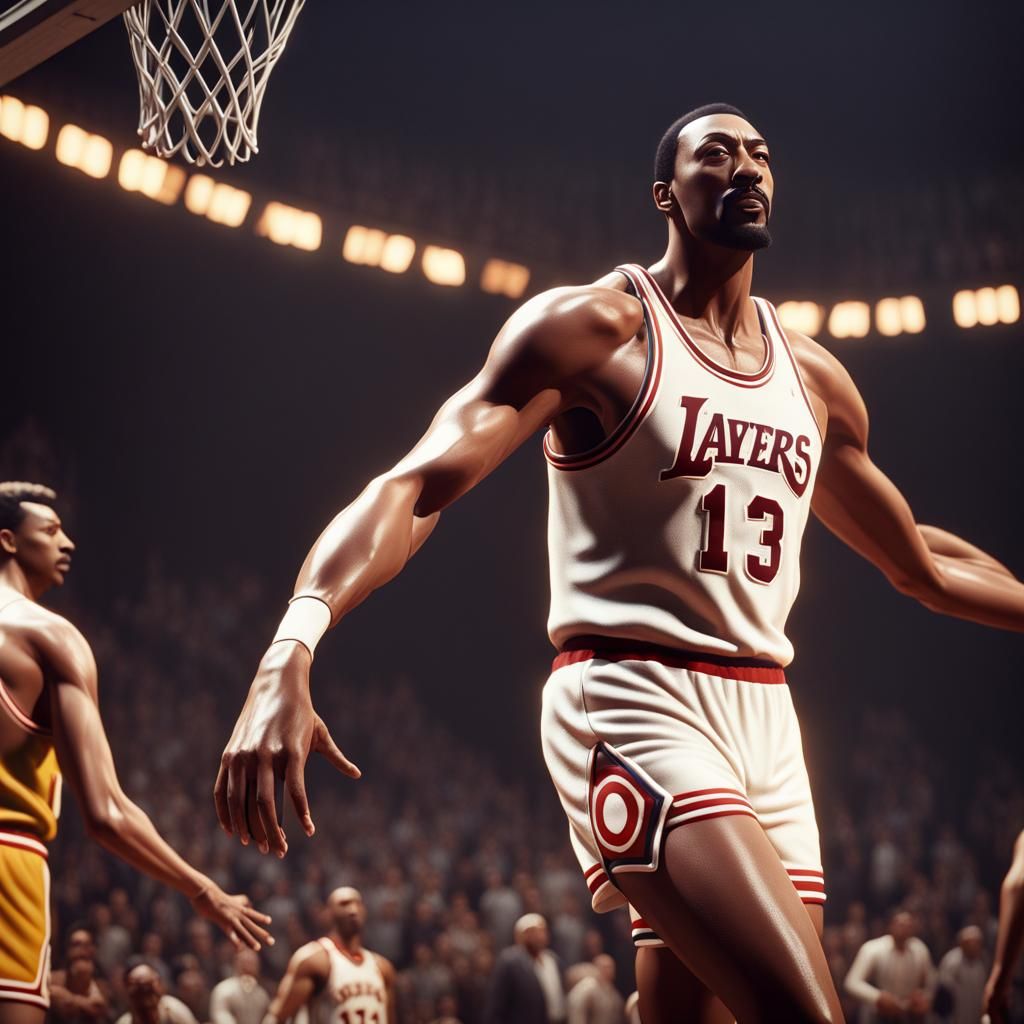 Wilt Chamberlain Rendered in 3D for Video Game