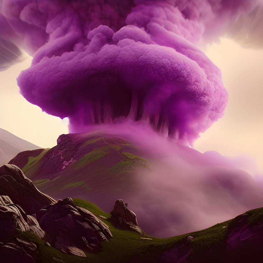 Fungus Emits Purple Smoke: Digital Matte Painting