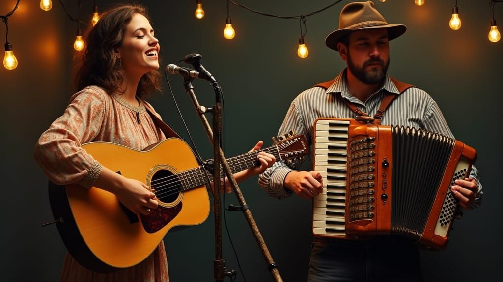 Lively Bohemian Duo Performs Intimate Live Set