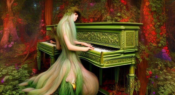 Piano in Vines with Forest Exposure