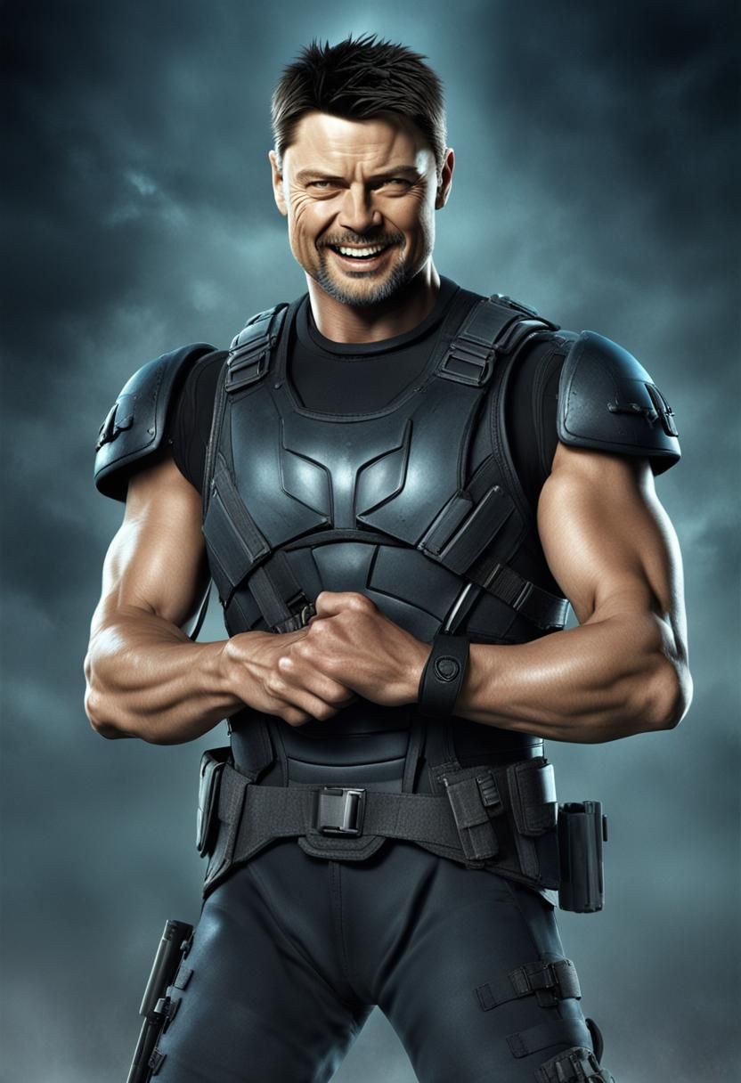 Ultrarealistic Portrait of Sadistic Bald Man in Phantom Zone