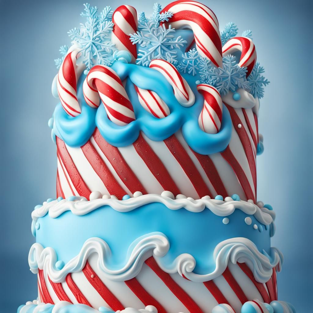Candy cane cake