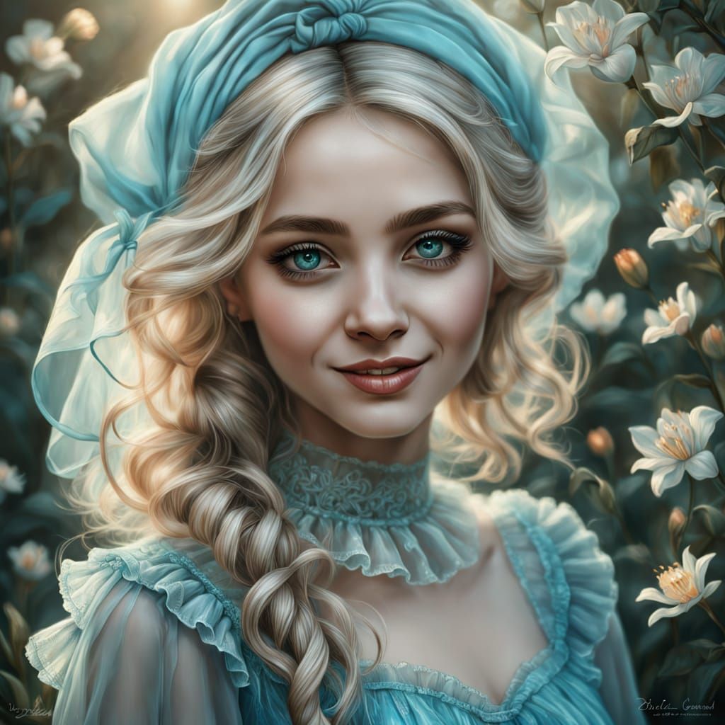 Whimsical Spring Garden Beauty in Cinematic Style