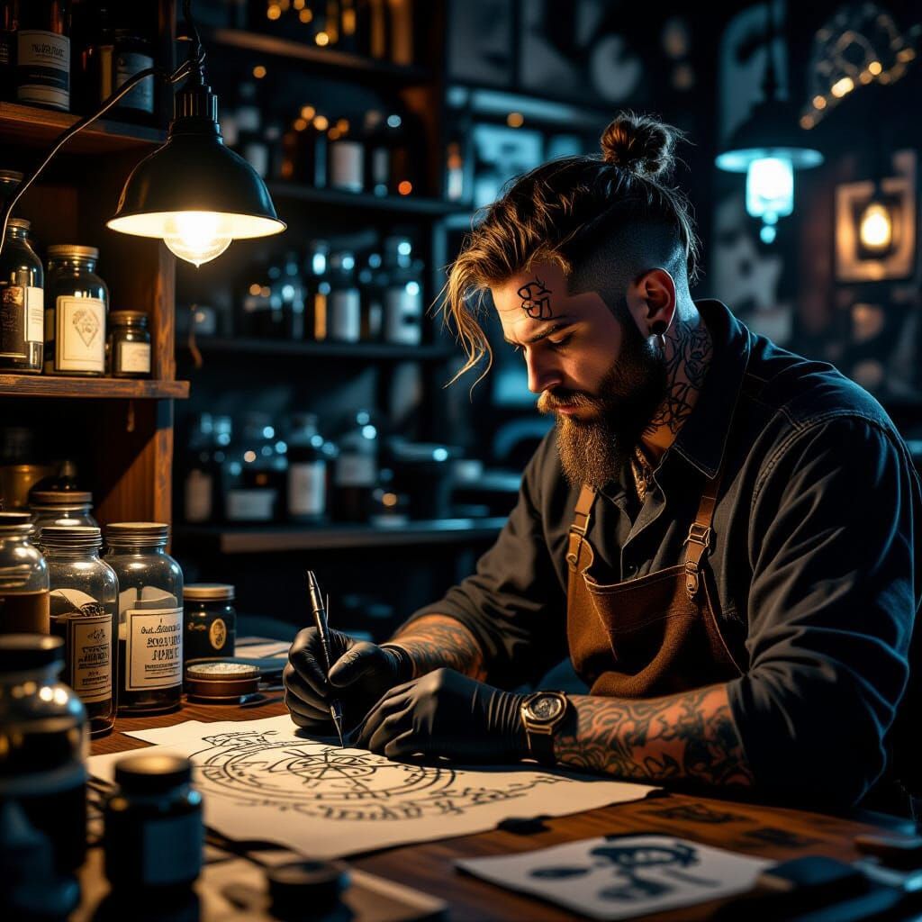 Tattooist of Echoes: Inking Magical Runes and Summoning Shad...