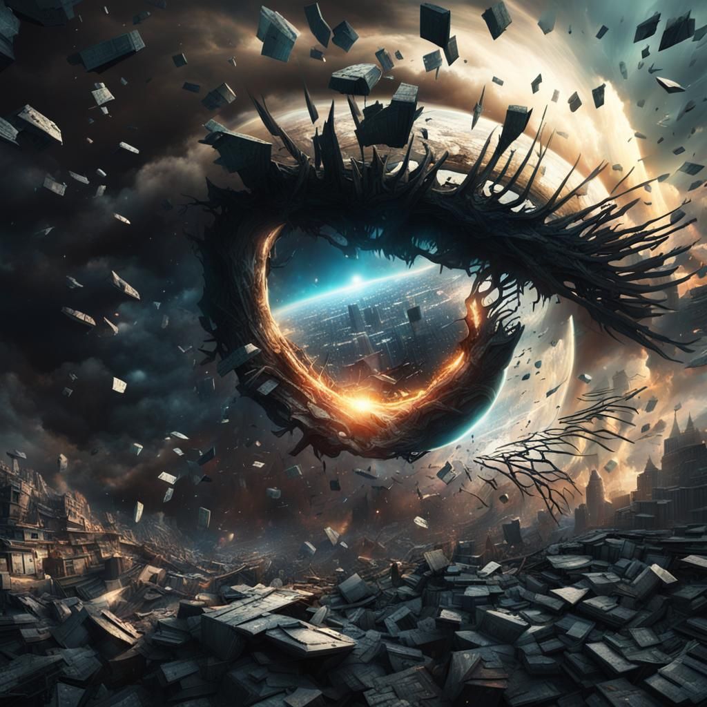 Shattered Eye: Dramatic Digital Matte Painting