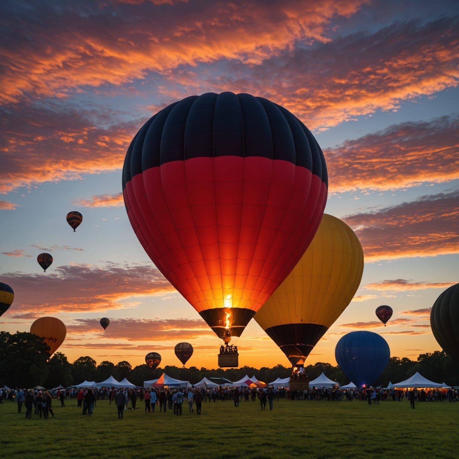 Glowing Balloon at Sunset