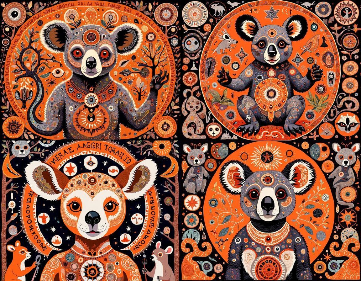 Surreal Australian Textile Art in Whimsical Style