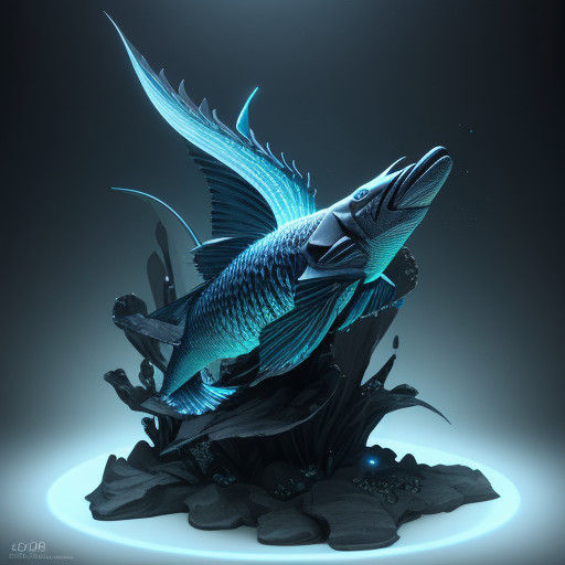 Sleek, Iridescent Aquatic Creature with Captivating Eyes