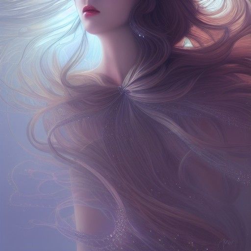 Ethereal Wind Goddess in Hyperdetailed Digital Painting