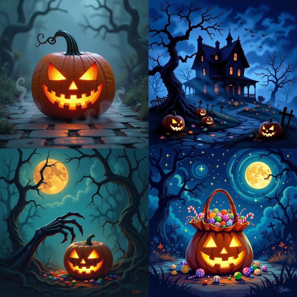 Twisted Trick-or-Treat Scene