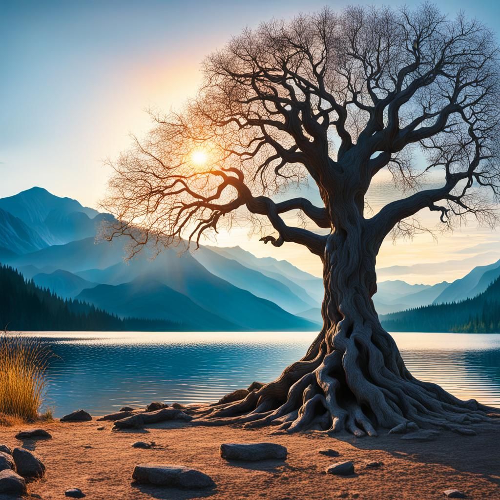 Ancient Tree of Life at Sunrise